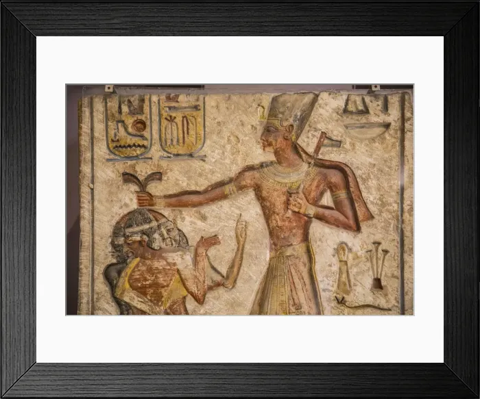 Framed Print : Ancient stone carving of a Pharaoh, Egyptian Museum, Cairo, Egypt Framed Print : Ancient stone carving of a Pharaoh, Egyptian Museum, Cairo, Egypt