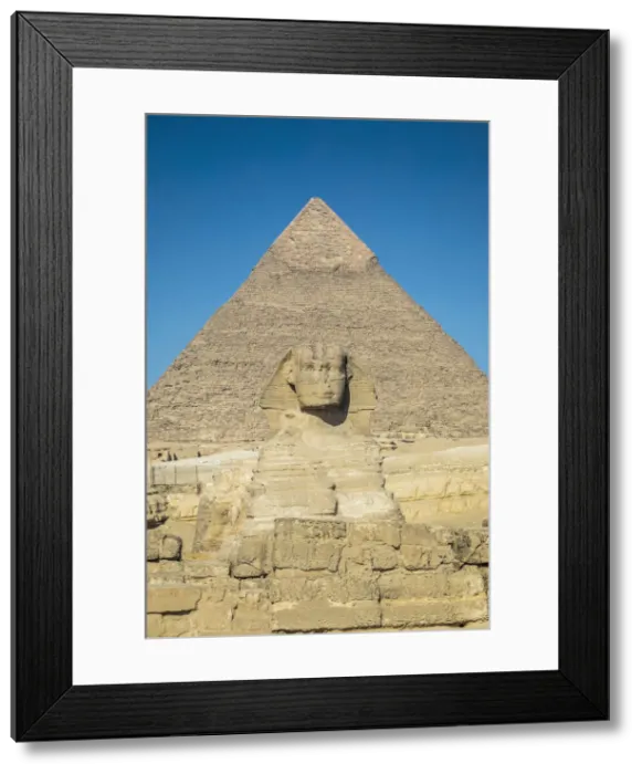 Framed Print : Pyramid of Khafre (Chephren) and the Sphinx, Giza, Cairo, Egypt Framed Print : Pyramid of Khafre (Chephren) and the Sphinx, Giza, Cairo, Egypt