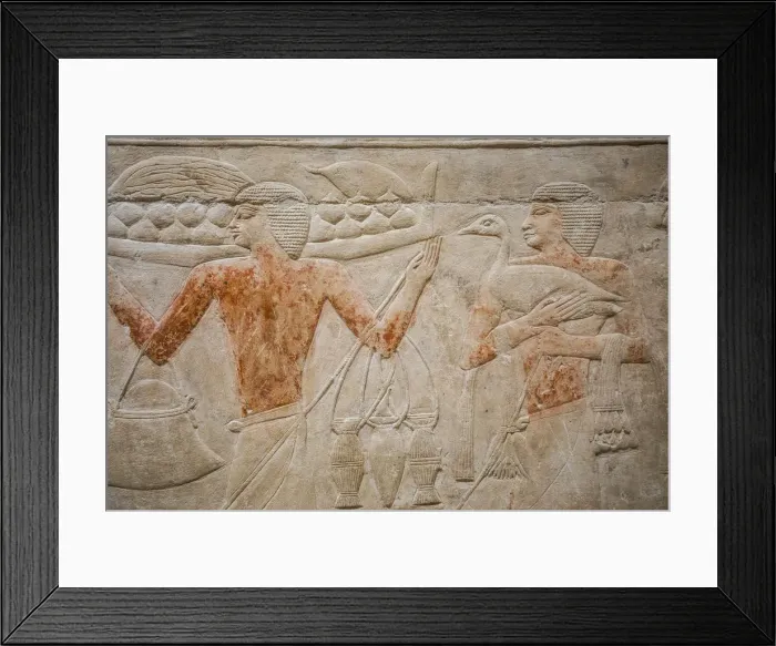 Framed Print : Hyroglyphs in the Mastaba (tomb) of Kagemni (c. 2321-2290 B. C. ) by the Pyramid of Teti Framed Print : Hyroglyphs in the Mastaba (tomb) of Kagemni (c. 2321-2290 B. C. ) by the Pyramid of Teti