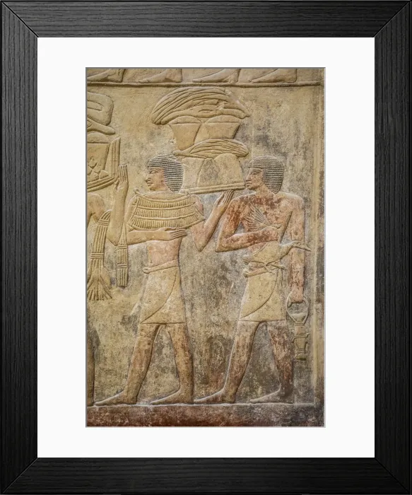 Framed Print : Hyroglyphs in the Mastaba (tomb) of Kagemni (c. 2321-2290 B. C. ) by the Pyramid of Teti Framed Print : Hyroglyphs in the Mastaba (tomb) of Kagemni (c. 2321-2290 B. C. ) by the Pyramid of Teti