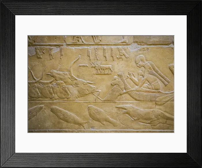 Framed Print : Hyroglyphs in the Mastaba (tomb) of Kagemni (c. 2321-2290 B. C. ) by the Pyramid of Teti Framed Print : Hyroglyphs in the Mastaba (tomb) of Kagemni (c. 2321-2290 B. C. ) by the Pyramid of Teti