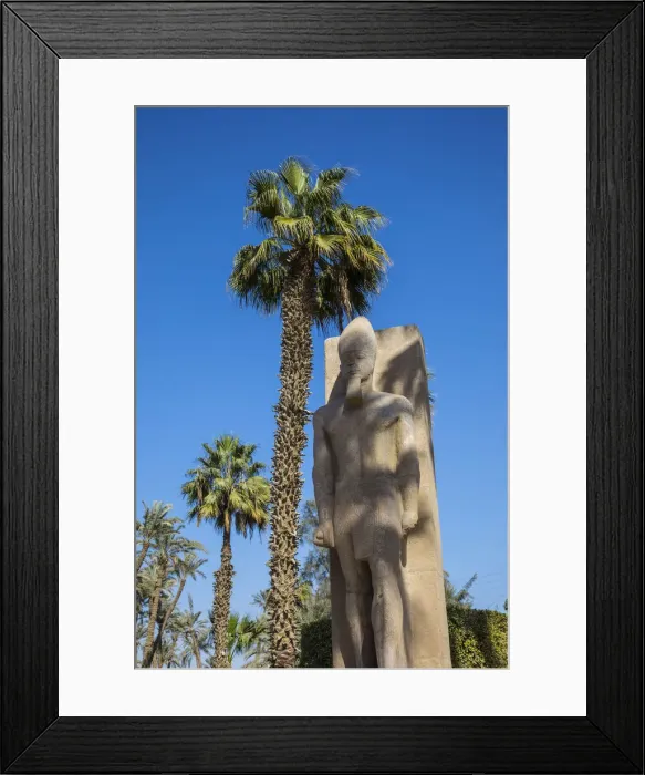 Framed Print : Ramses II statue, Memphis (capital of Ancient Egypt), Nr. Cairo, Egypt