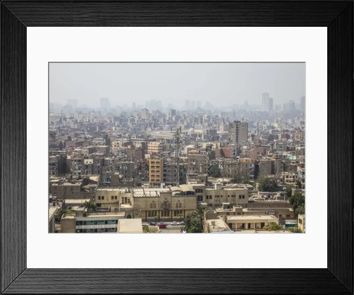Framed Print : Skyline of Central Cairo, Cairo, Egypt Framed Print : Skyline of Central Cairo, Cairo, Egypt