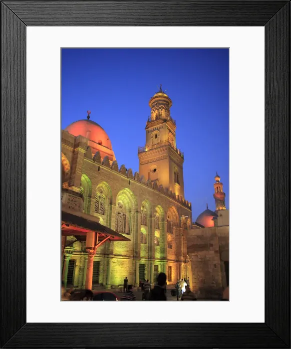 Framed Print : Sultan Qalawun mausoleum (1285) at night, Cairo, Egypt Framed Print : Sultan Qalawun mausoleum (1285) at night, Cairo, Egypt