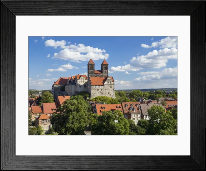 Framed Print : Quedlinburg Castle and Collegiate Church Saint Servatii, UNESCO World Heritage Site