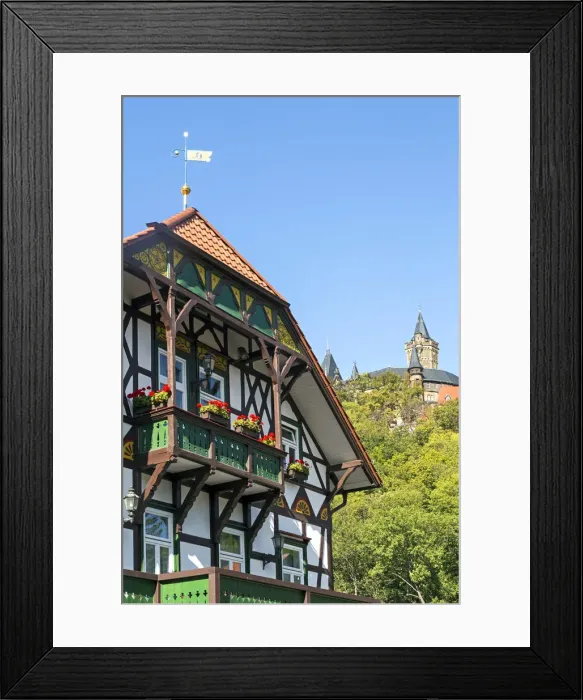 Framed Print : Wernigerode Castle at the foot of the Harz Mountains, Wernigerode, Saxony-Anhalt, Germany Framed Print : Wernigerode Castle at the foot of the Harz Mountains, Wernigerode, Saxony-Anhalt, Germany