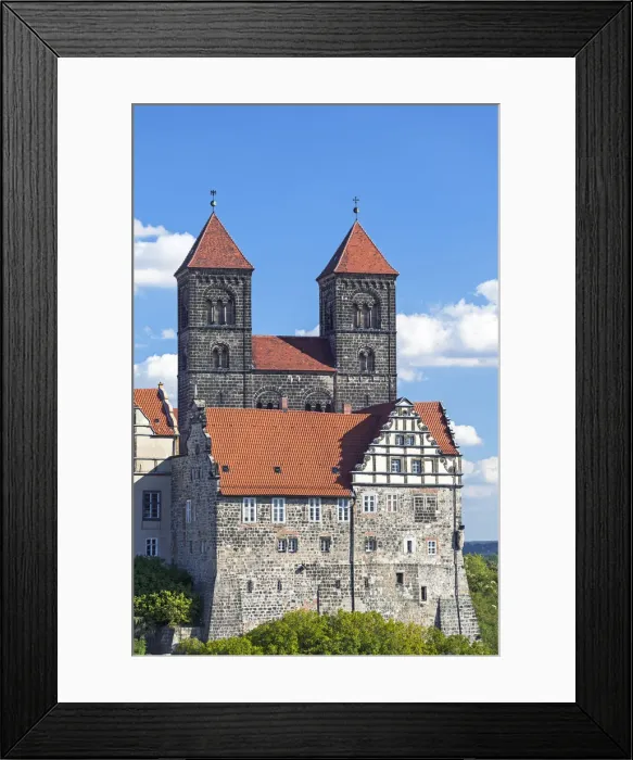 Framed Print : Quedlinburg Castle and Collegiate Church Saint Servatii, UNESCO World Heritage Site
