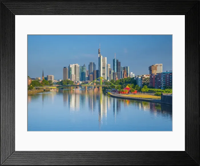 Framed Print : Germany, Hessen, Frankfurt Am Main, River Main, City Skyline Framed Print : Germany, Hessen, Frankfurt Am Main, River Main, City Skyline