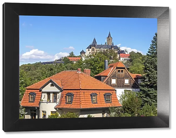 Wernigerode Castle at the foot of the Harz Mountains, Wernigerode, Saxony-Anhalt, Germany