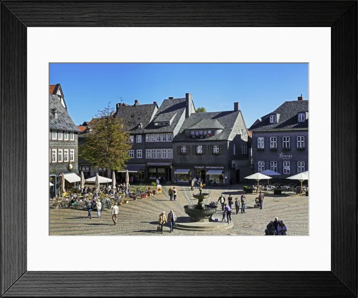 Framed Print : Market Square, Goslar, Harz, Lower Saxony, Germany Framed Print : Market Square, Goslar, Harz, Lower Saxony, Germany