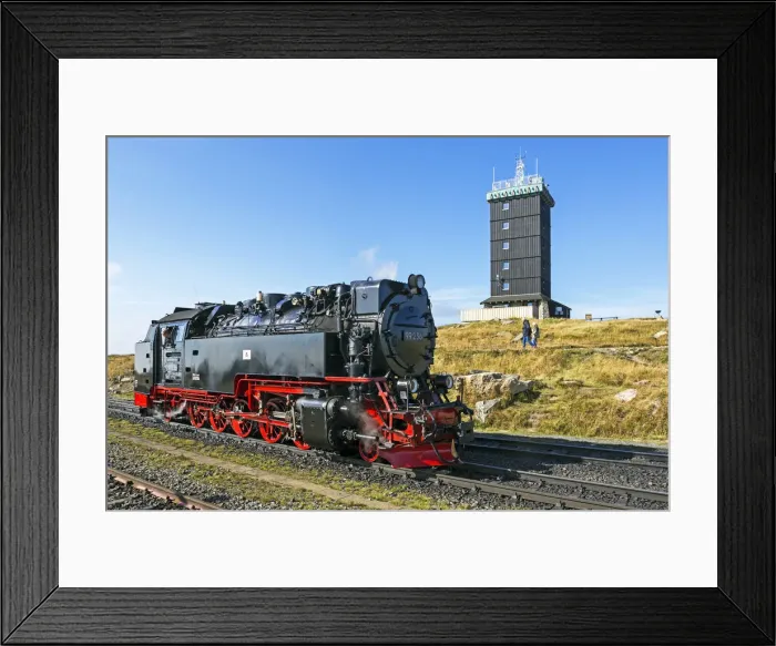 Framed Print : Weather station on Mt. Brocken in the Harz mountains, Saxony-Anhalt, Germany
