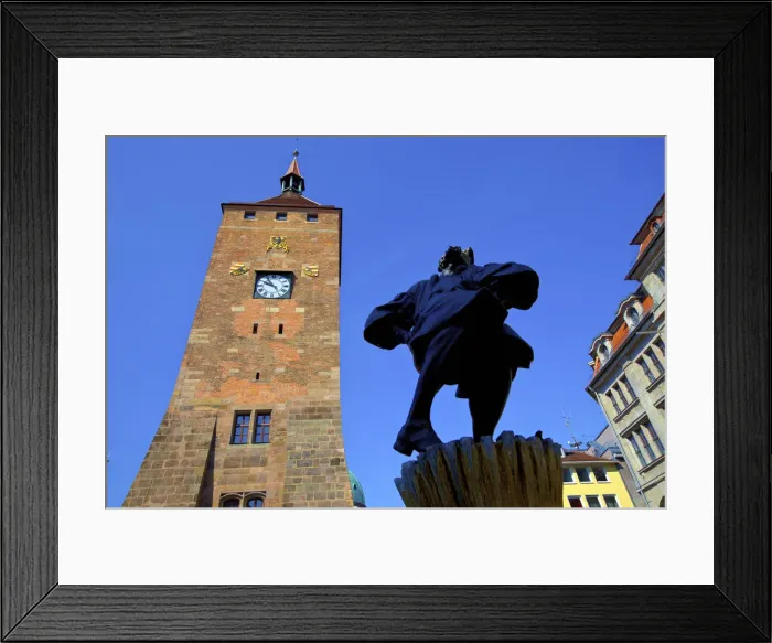 Framed Print : Marriage Carousel in front of the White Tower, Nuremberg, Bavaria, Germany Framed Print : Marriage Carousel in front of the White Tower, Nuremberg, Bavaria, Germany