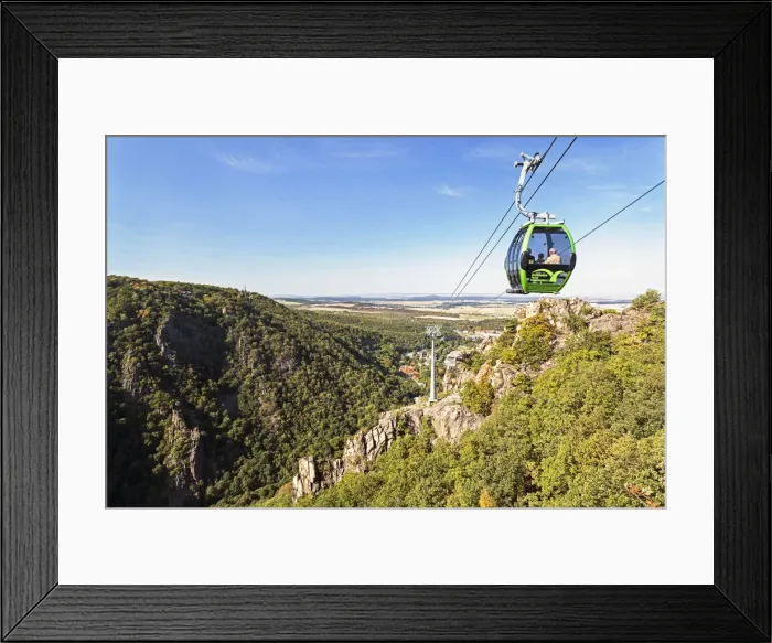 Framed Print : Cable car from Thale to the Witches dancing place Harz Mountains Framed Print : Cable car from Thale to the Witches dancing place Harz Mountains