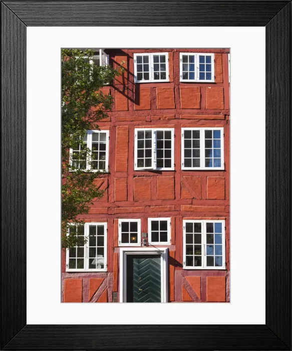 Framed Print : Denmark, Zealand, Copenhagen, half-timbered building detail Framed Print : Denmark, Zealand, Copenhagen, half-timbered building detail