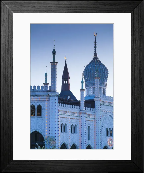 Framed Print : Denmark, Zealand, Copenhagen, Tivoli Gardens Amuseument Park, exterior of the Nimb Hotel Framed Print : Denmark, Zealand, Copenhagen, Tivoli Gardens Amuseument Park, exterior of the Nimb Hotel