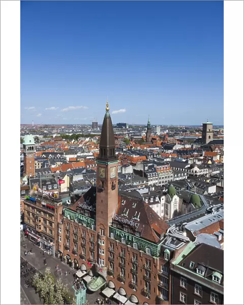 Denmark, Zealand, Copenhagen, Scandic Hotel, elevated view