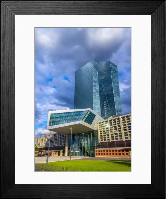 Framed Print : Germany, Hessen, Frankfurt Am Main, Ostend, New European Central Bank Building Framed Print : Germany, Hessen, Frankfurt Am Main, Ostend, New European Central Bank Building