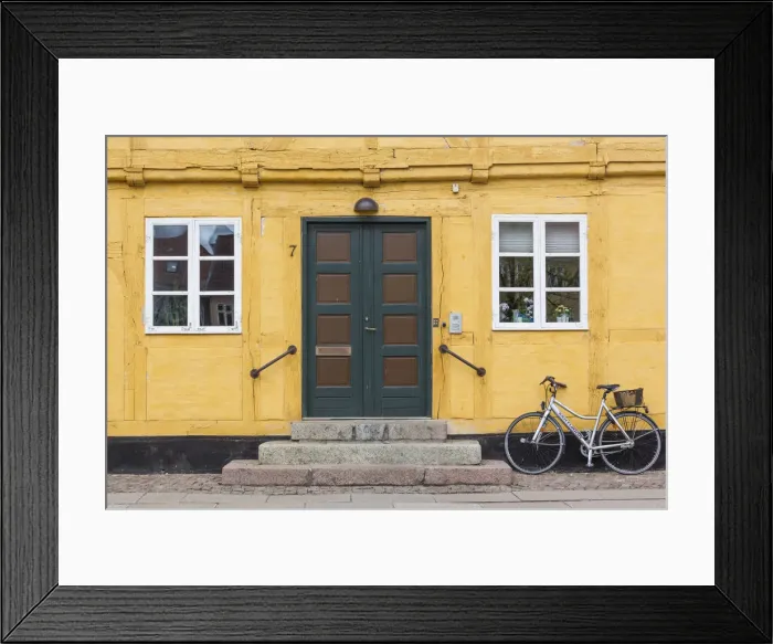 Framed Print : Denmark, Zealand, Soro, traditional Danish houses, Sogade street Framed Print : Denmark, Zealand, Soro, traditional Danish houses, Sogade street