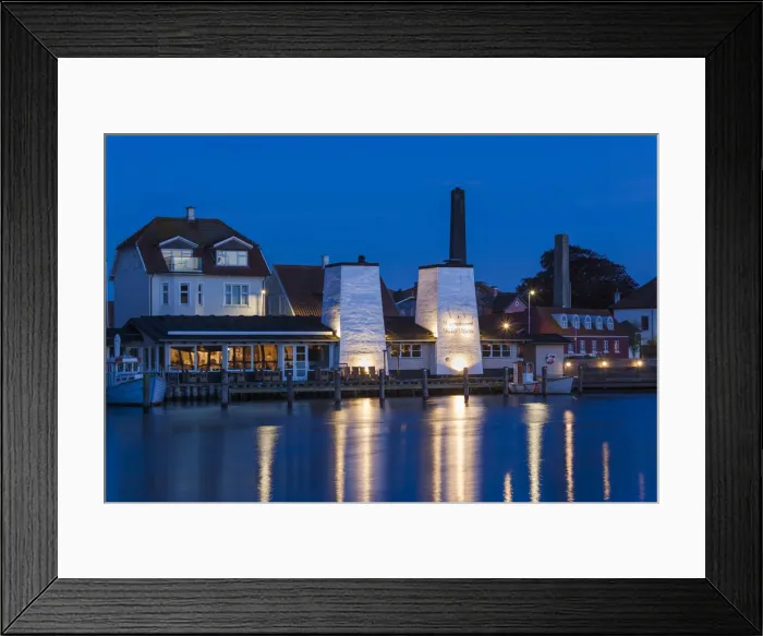 Framed Print : Denmark, Funen, Kerteminde, town view, dusk Framed Print : Denmark, Funen, Kerteminde, town view, dusk