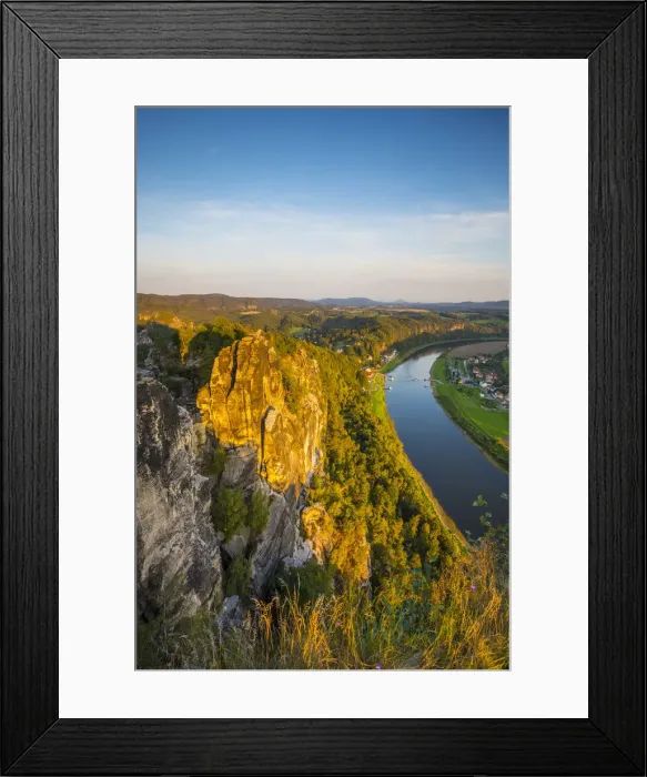 Framed Print : Elbe River at Bastei, Saxon Switzerland National Park, Saxony, Germany Framed Print : Elbe River at Bastei, Saxon Switzerland National Park, Saxony, Germany