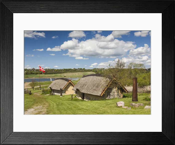 Framed Print : Denmark, Jutland, Hobro, Vikingecenter Fyrkat, Viking style farmstead Framed Print : Denmark, Jutland, Hobro, Vikingecenter Fyrkat, Viking style farmstead