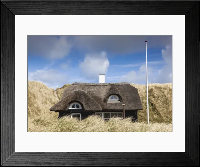 Framed Print : Denmark, Jutland, Klitmoller, windsurfing capital of Denmark, houses in dunes Framed Print : Denmark, Jutland, Klitmoller, windsurfing capital of Denmark, houses in dunes