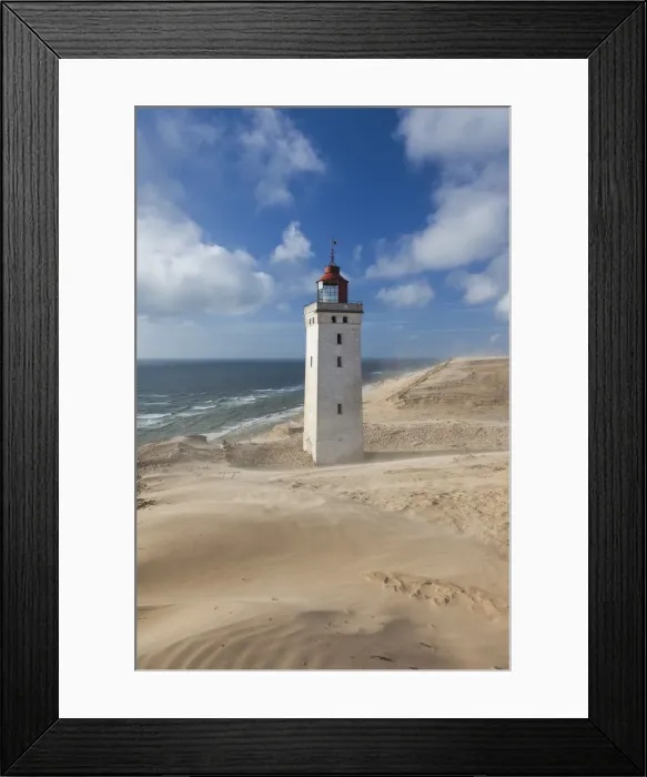 Framed Print : Denmark, Jutland, Lonstrup, Rudbjerg Knude Fyr Lighthouse, slowly being eroded into