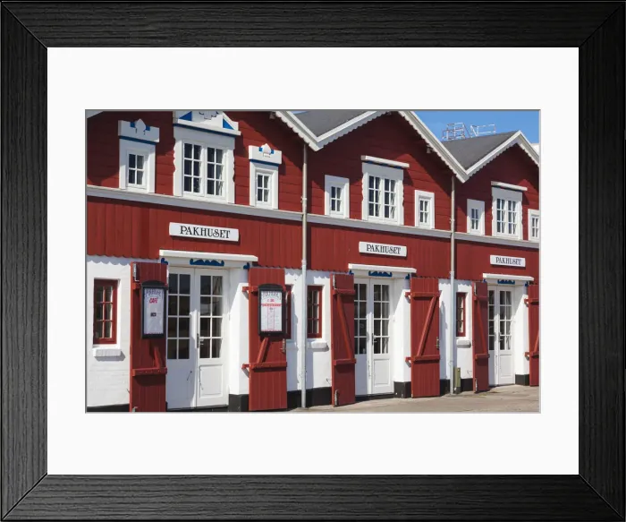 Framed Print : Denmark, Jutland, Skagen, port buildings Framed Print : Denmark, Jutland, Skagen, port buildings
