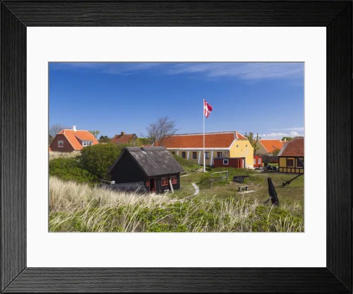 Framed Print : Denmark, Jutland, Skagen, half timbered buildings Framed Print : Denmark, Jutland, Skagen, half timbered buildings