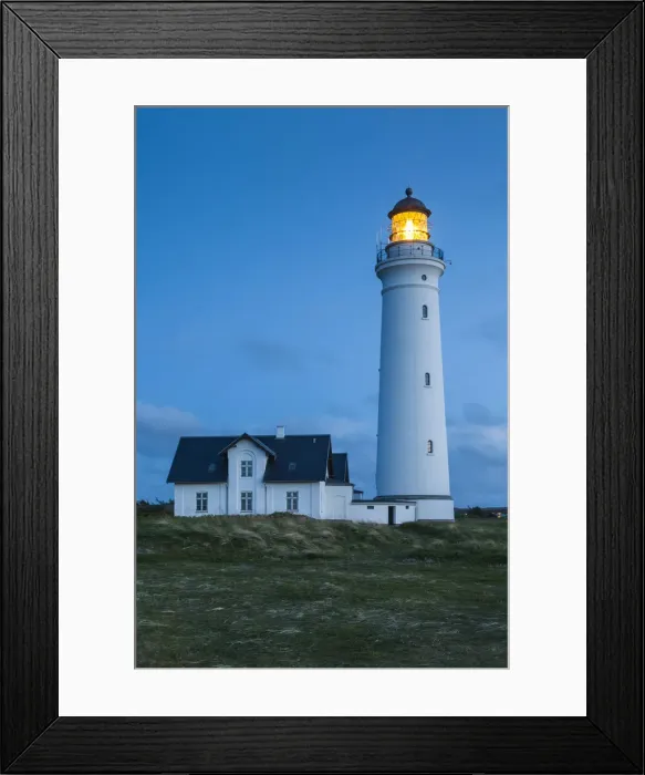 Framed Print : Denmark, Jutland, Hirtshals, Hirtshals Fyr Lighthouse, dusk Framed Print : Denmark, Jutland, Hirtshals, Hirtshals Fyr Lighthouse, dusk