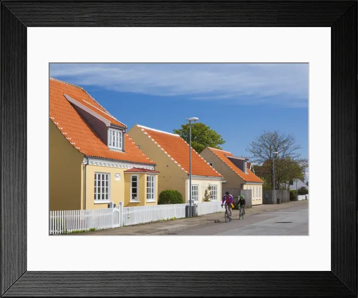 Framed Print : Denmark, Jutland, Skagen, traditional town buildings Framed Print : Denmark, Jutland, Skagen, traditional town buildings