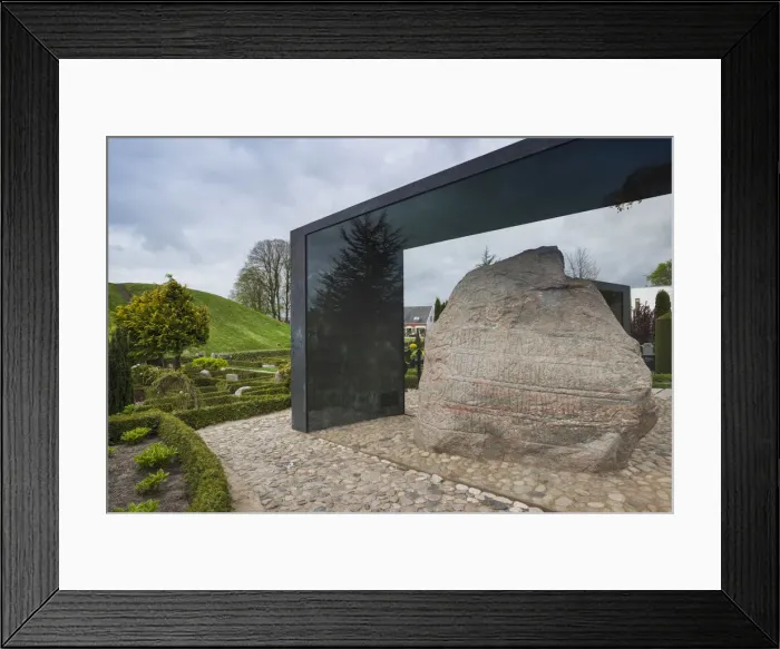 Framed Print : Denmark, Jutland, Jelling, birthplace of Christianity in Denmark, Jelling Kirke Church