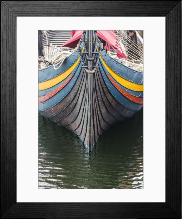 Framed Print : Denmark, Zealand, Roskilde, Viking Ship Museum, replica Viking ship
