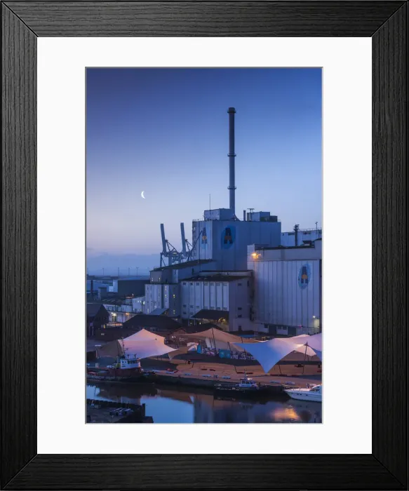 Framed Print : Denmark, Jutland, Aarhus, elevated port view, dawn Framed Print : Denmark, Jutland, Aarhus, elevated port view, dawn