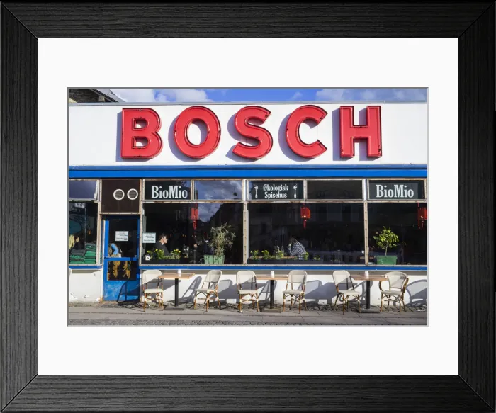 Framed Print : Denmark, Zealand, Copenhagen, Vesterbro, Kodbyen former meat packing district, Bio