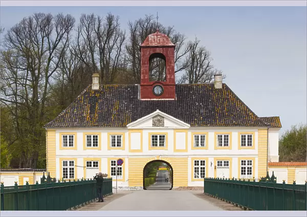 Denmark, Tasinge, Valdemars Slot Castle, castle gatehouse