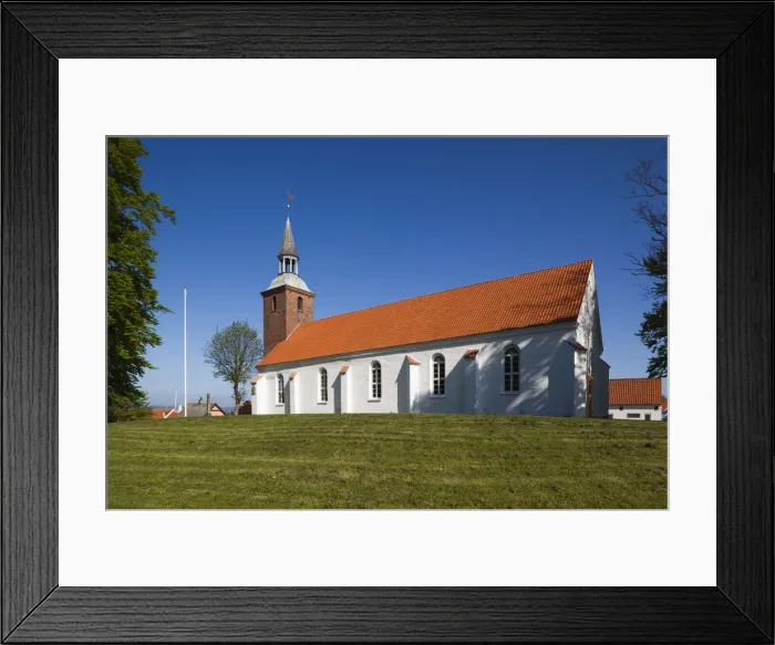 Framed Print : Denmark, Jutland, Ebeltoft, village church Framed Print : Denmark, Jutland, Ebeltoft, village church