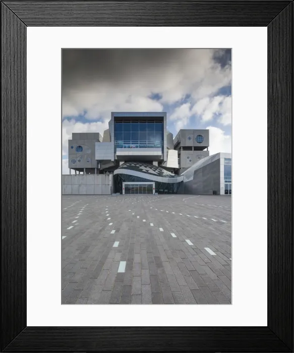 Framed Print : Denmark, Jutland, Aalborg, Musikhuset, performing arts center, exterior Framed Print : Denmark, Jutland, Aalborg, Musikhuset, performing arts center, exterior