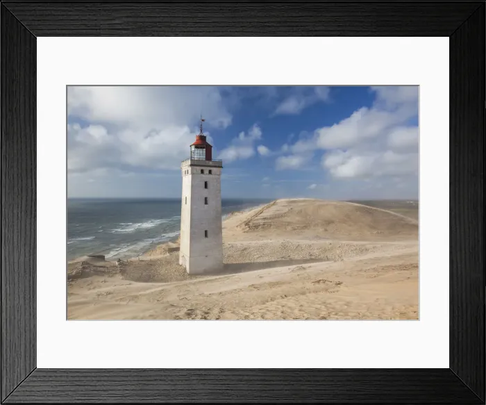 Framed Print : Denmark, Jutland, Lonstrup, Rudbjerg Knude Fyr Lighthouse, slowly being eroded into Framed Print : Denmark, Jutland, Lonstrup, Rudbjerg Knude Fyr Lighthouse, slowly being eroded into