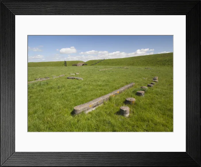 Framed Print : Denmark, Zealand, Trelleborg, remnants of circular Viking City mound, 10th century Framed Print : Denmark, Zealand, Trelleborg, remnants of circular Viking City mound, 10th century