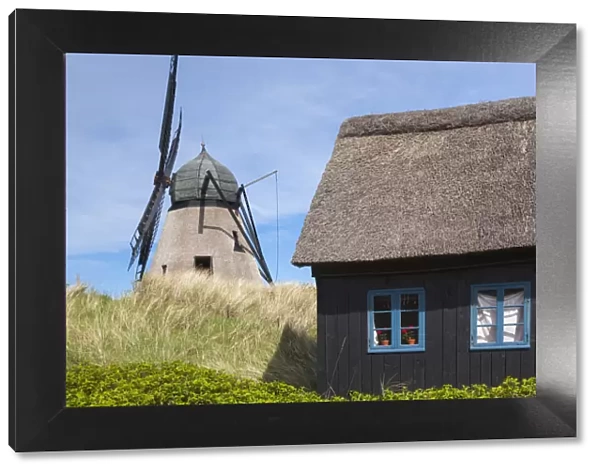 Denmark, Jutland, Skagen, old windmill
