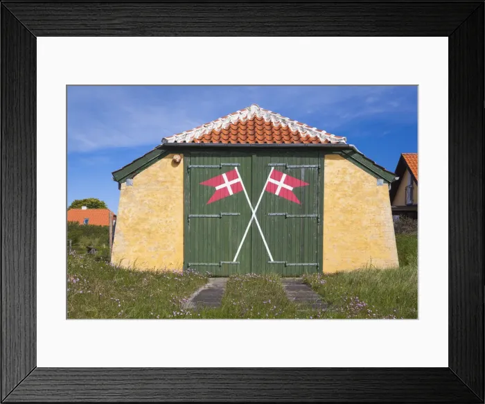 Framed Print : Denmark, Jutland, Skagen, Danish coastal lifesaving building