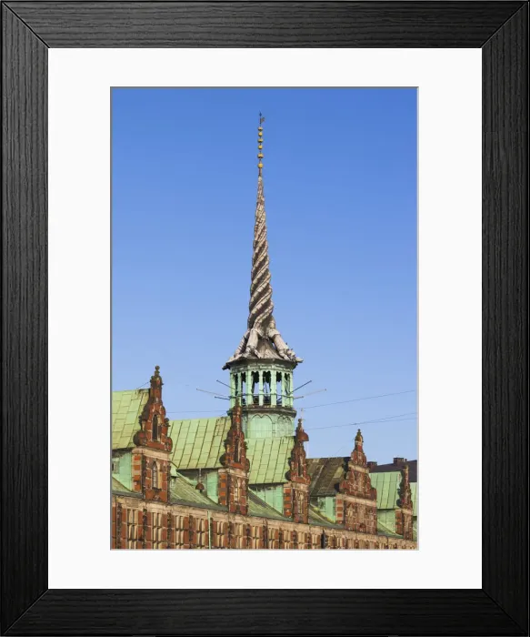 Framed Print : Denmark, Zealand, Copenhagen, detail of the Borsen, old stock exchange building Framed Print : Denmark, Zealand, Copenhagen, detail of the Borsen, old stock exchange building