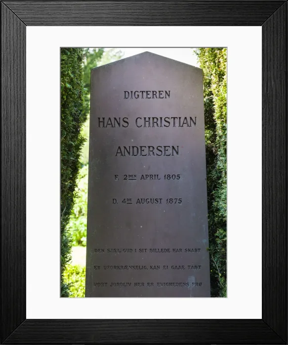 Framed Print : Denmark, Zealand, Copenhagen, Norrebro, Assistens Cemetery, grave of Has Christian Framed Print : Denmark, Zealand, Copenhagen, Norrebro, Assistens Cemetery, grave of Has Christian