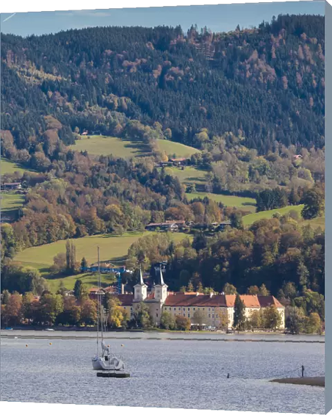 Germany, Bavaria, Tegernsee Lake District, Rottach-Eggern, view of the Tegernsee Lake