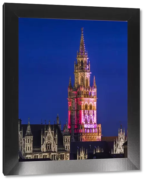Germany, Bavaria, Munich, town hall tower, dusk