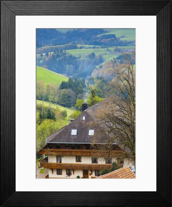 Framed Print : Germany, Baden-Wurttemburg, Black Forest, St. Margen, farmhouse Framed Print : Germany, Baden-Wurttemburg, Black Forest, St. Margen, farmhouse
