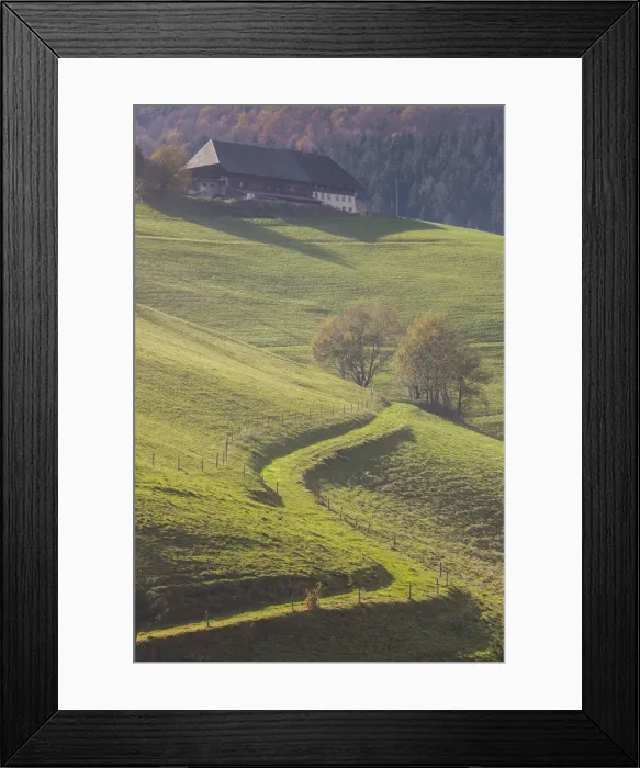 Framed Print : Germany, Baden-Wurttemburg, Black Forest, Neuhof, mountain landscape