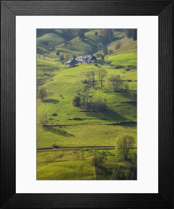 Framed Print : Germany, Baden-Wurttemburg, Black Forest, Todtnau, autumn mountain landscape