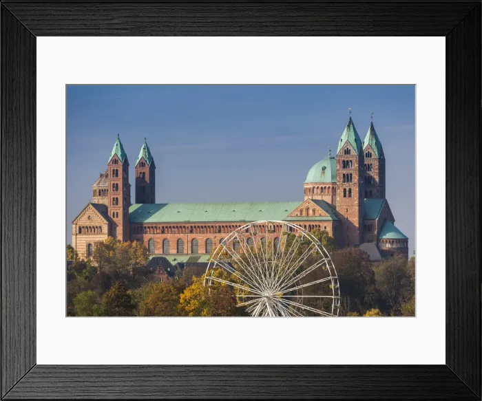 Framed Print : Germany, Rheinland-Pfalz, Speyer, Dom cathedral, elevated view